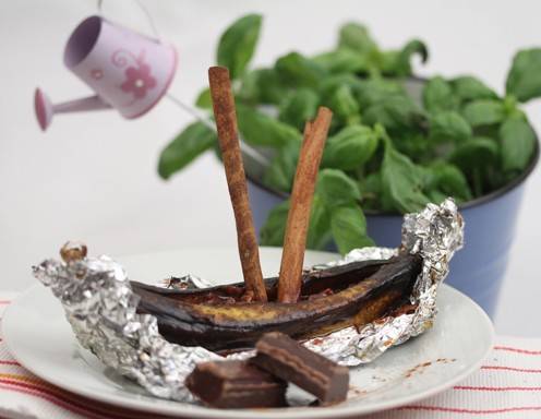 Gegrillte Schokobanane