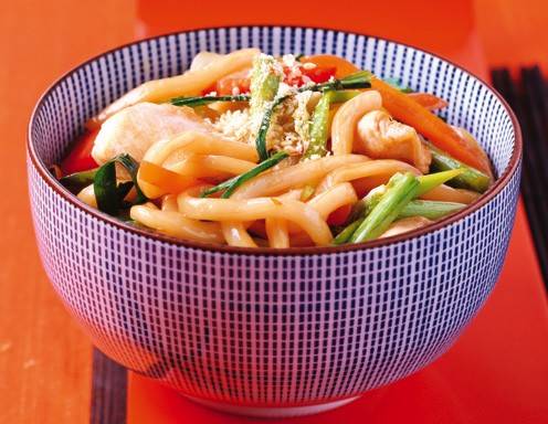 Yaki Udon mit Hühnerbrust