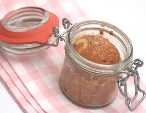 Marmorkuchen im Glas aus dem Dampfgarer