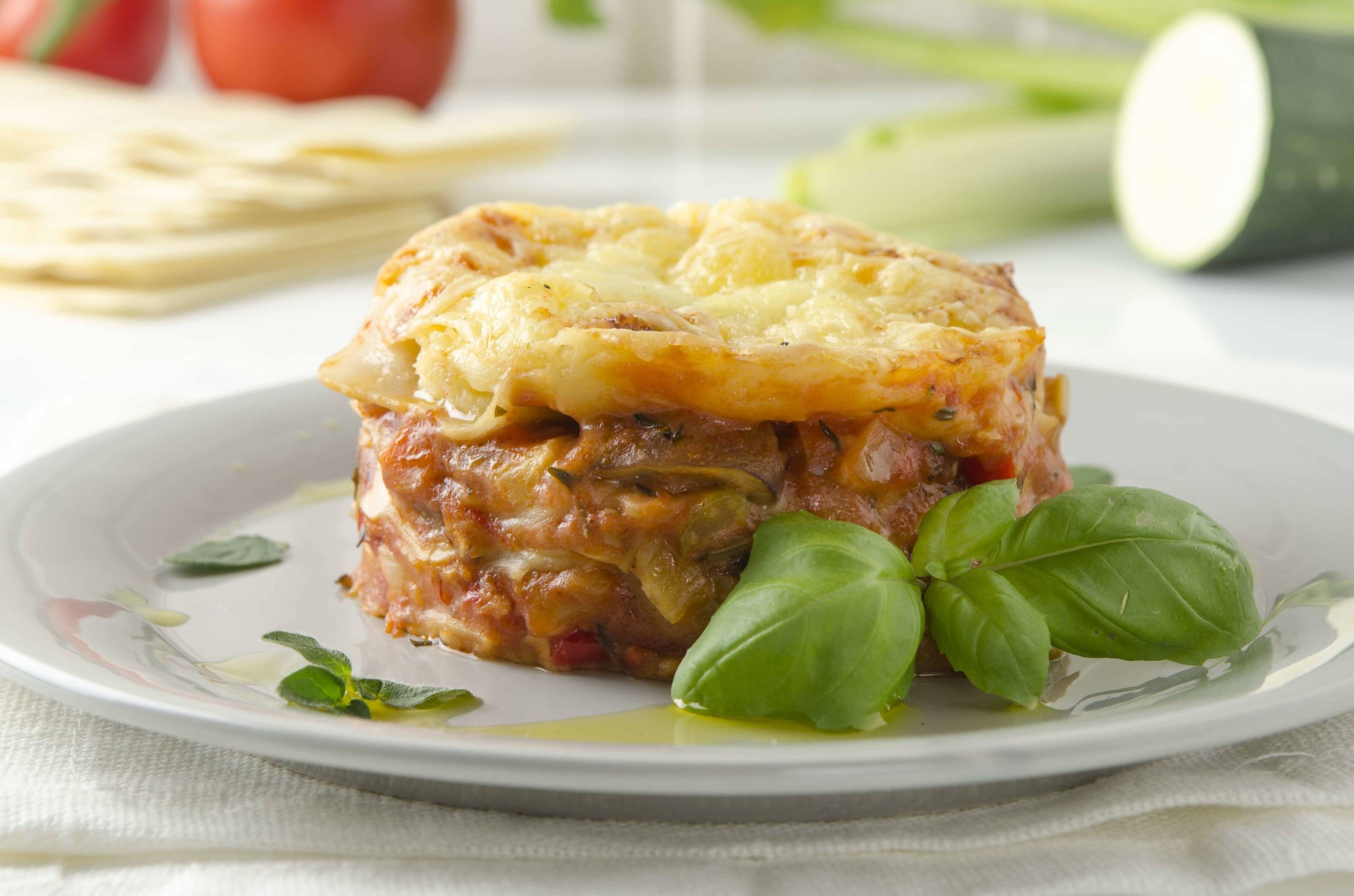 Vegetarische Gemüselasagne aus der Heißluftfritteuse