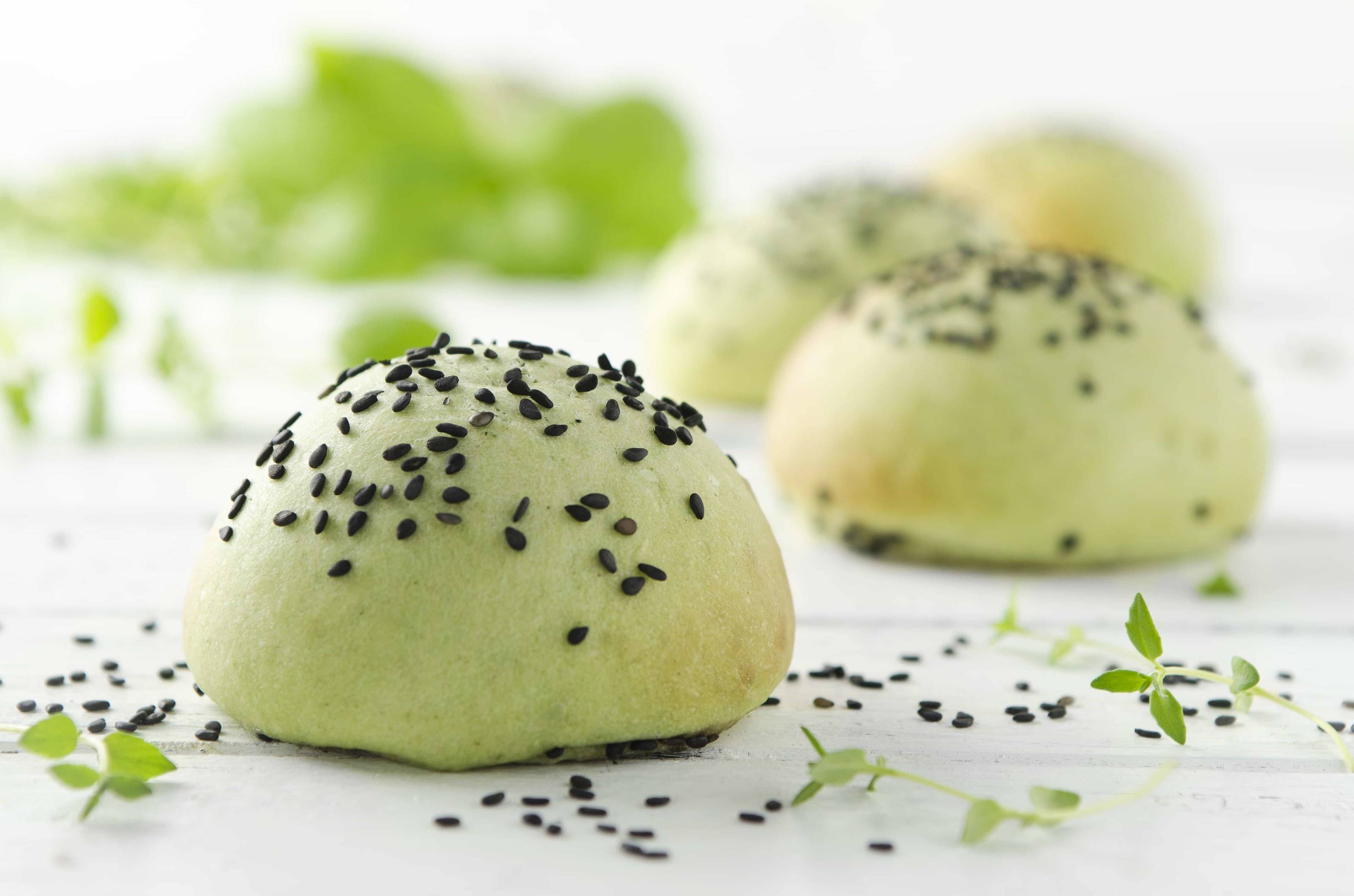 Grüne Burger Buns