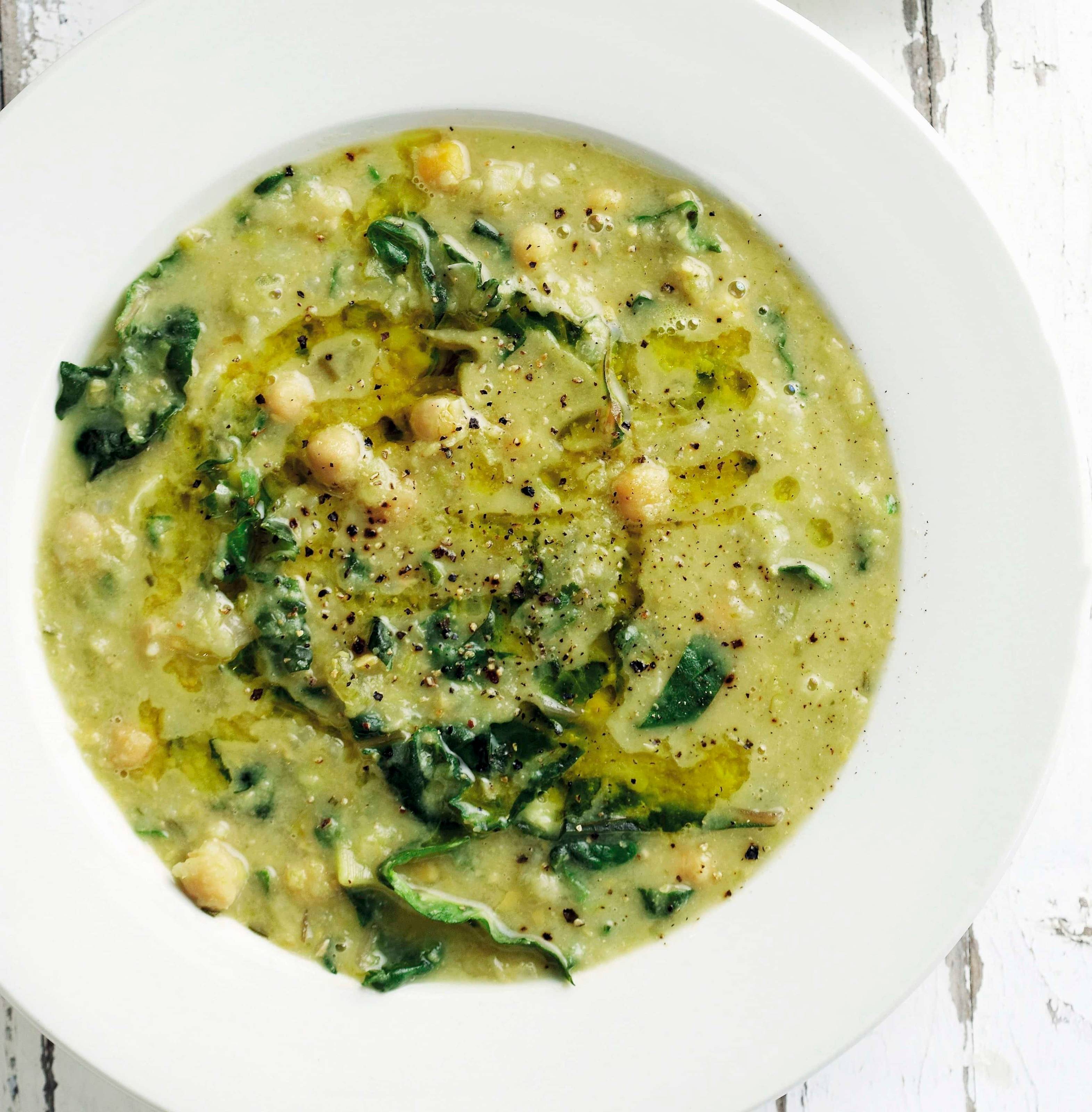 Kichererbsen-Mangold-Suppe