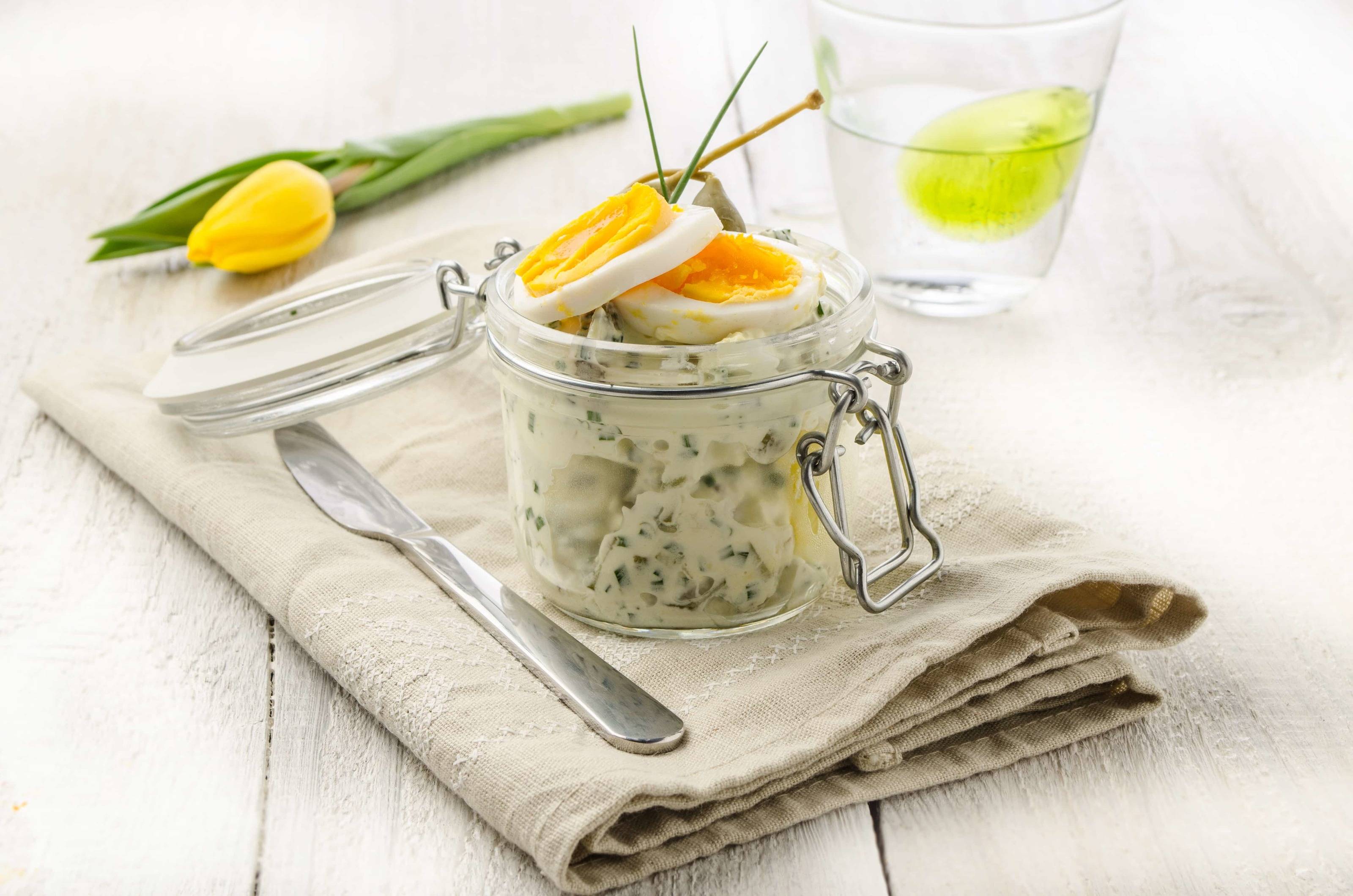 Eiersalat mit Erdäpfeln