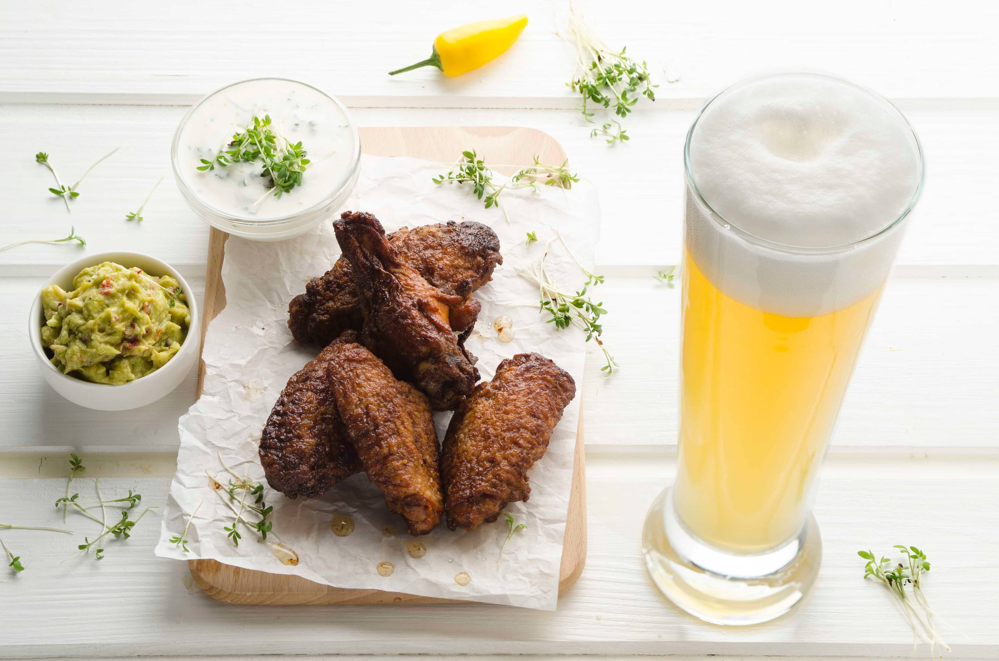 Mexikanische Chicken Wings mit Knoblauch-Limetten-Dip