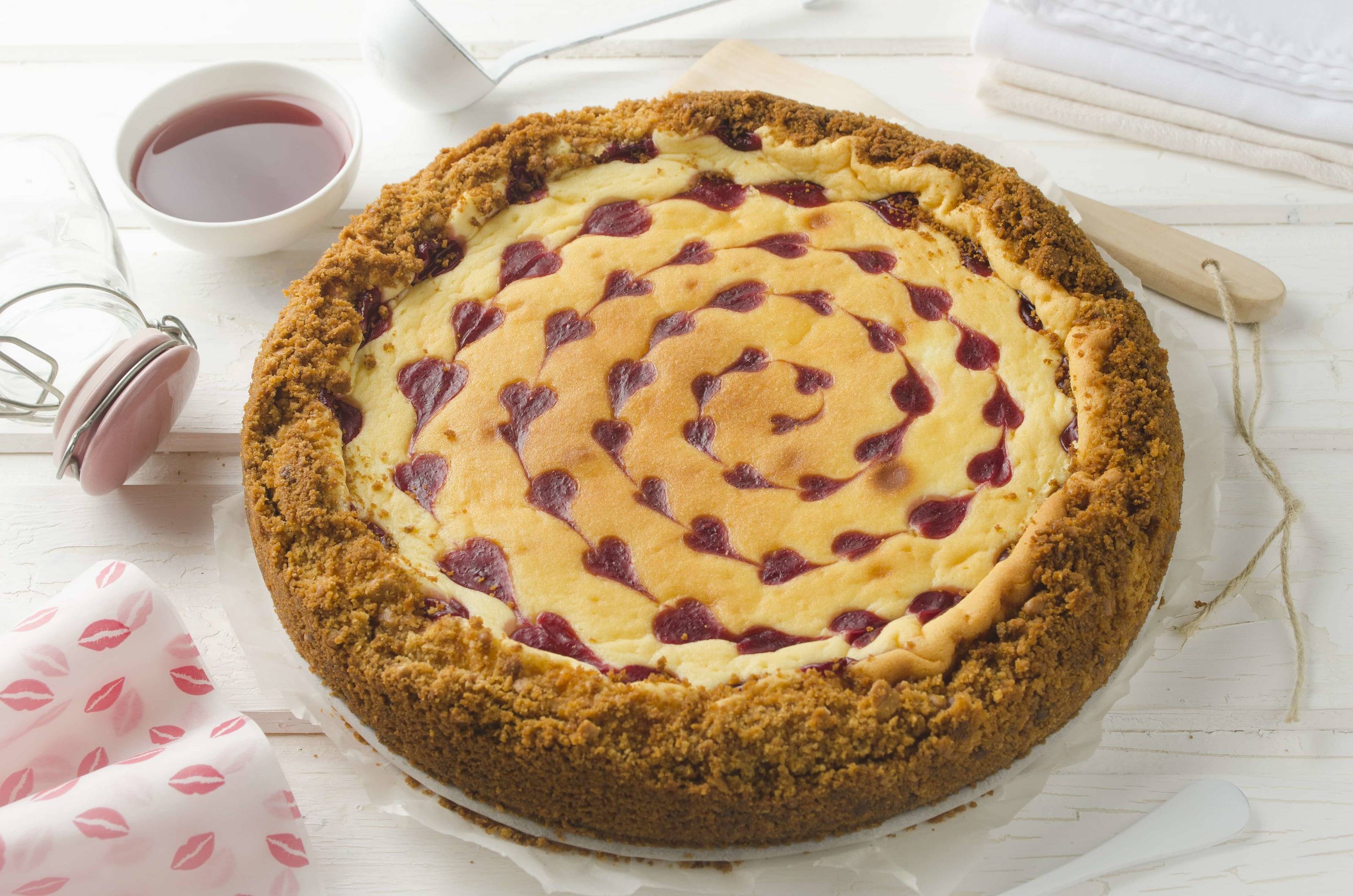 Herz-Cheesecake